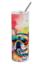 Load image into Gallery viewer, French Bulldog Hippie Dawg Stainless Steel Skinny Tumbler