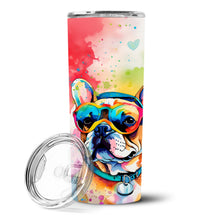 Load image into Gallery viewer, French Bulldog Hippie Dawg Stainless Steel Skinny Tumbler