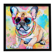 Load image into Gallery viewer, French Bulldog Hippie Dawg Framed Metal Print