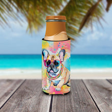 Load image into Gallery viewer, French Bulldog Hippie Dawg Slim Can Huggers – Fun, Functional Drink Coolers for Every Occasion