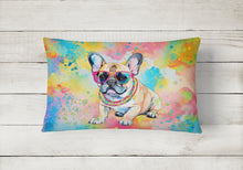 Load image into Gallery viewer, French Bulldog Hippie Dawg Fabric Decorative Pillow