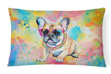 Load image into Gallery viewer, French Bulldog Hippie Dawg Fabric Decorative Pillow