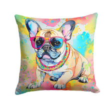 Load image into Gallery viewer, French Bulldog Hippie Dawg Throw Pillow - 14x14 Decorative Pillow – Art for Your Home &amp; Patio