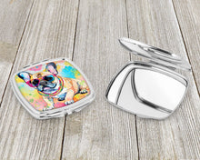 Load image into Gallery viewer, French Bulldog Hippie Dawg Compact Mirror – Stylish Purse Mirror with Artistic Covers