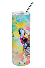 Load image into Gallery viewer, French Bulldog Hippie Dawg Stainless Steel Skinny Tumbler