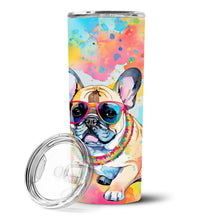 Load image into Gallery viewer, French Bulldog Hippie Dawg Stainless Steel Skinny Tumbler