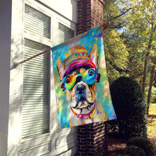 Load image into Gallery viewer, French Bulldog Hippie Dawg House Flag