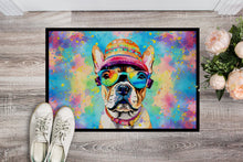 Load image into Gallery viewer, French Bulldog Hippie Dawg Doormat - 24x36 Decorative Floor Mat – Indoor/Outdoor Rug with Artistic Flair