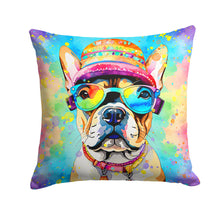 Load image into Gallery viewer, French Bulldog Hippie Dawg Throw Pillow - 14x14 Decorative Pillow – Art for Your Home &amp; Patio