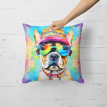Load image into Gallery viewer, French Bulldog Hippie Dawg Fabric Decorative Pillow