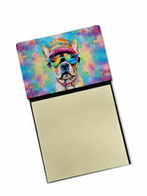Load image into Gallery viewer, French Bulldog Hippie Dawg Sticky Note Holder- Refiilable Desk Accessory Note Pad