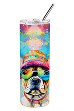 Load image into Gallery viewer, French Bulldog Hippie Dawg Stainless Steel Skinny Tumbler