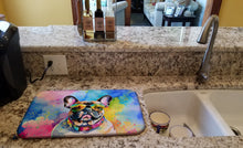 Load image into Gallery viewer, French Bulldog Hippie Dawg Dish Drying Mat