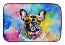 Load image into Gallery viewer, French Bulldog Hippie Dawg Dish Drying Mat