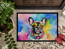 Load image into Gallery viewer, French Bulldog Hippie Dawg Doormat - 18X27 Indoor / Outdoor Rug | Made in USA