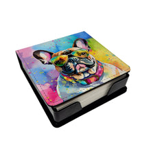 Load image into Gallery viewer, French Bulldog Hippie Dawg PU Leather Note Paper Holder