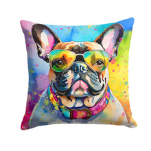 Load image into Gallery viewer, French Bulldog Hippie Dawg Fabric Decorative Pillow