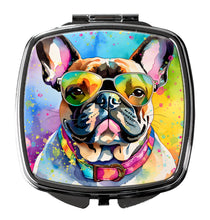Load image into Gallery viewer, French Bulldog Hippie Dawg Compact Mirror – Stylish Purse Mirror with Artistic Covers
