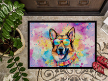 Load image into Gallery viewer, German Shepherd Hippie Dawg Doormat - 24x36 Decorative Floor Mat – Indoor/Outdoor Rug with Artistic Flair