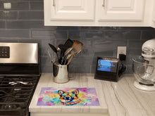 Load image into Gallery viewer, German Shepherd Hippie Dawg Glass Cutting Boards – Durable, Decorative Kitchen Art Large