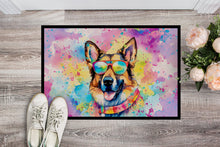 Load image into Gallery viewer, German Shepherd Hippie Dawg Doormat - 18X27 Indoor / Outdoor Rug | Made in USA