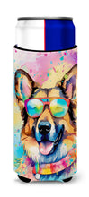 Load image into Gallery viewer, German Shepherd Hippie Dawg Slim Can Huggers – Fun, Functional Drink Coolers for Every Occasion
