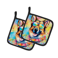 Load image into Gallery viewer, German Shepherd Hippie Dawg Pot Holders - Set of 2 Decorative Kitchen Helpers | Made in the USA