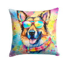 Load image into Gallery viewer, German Shepherd Hippie Dawg Fabric Decorative Pillow