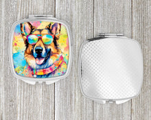 Load image into Gallery viewer, German Shepherd Hippie Dawg Compact Mirror – Stylish Purse Mirror with Artistic Covers