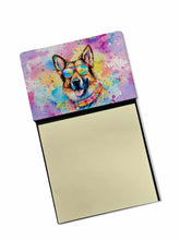 Load image into Gallery viewer, German Shepherd Hippie Dawg Sticky Note Holder- Refiilable Desk Accessory Note Pad