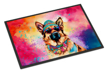 Load image into Gallery viewer, German Shepherd Hippie Dawg Doormat - 24x36 Decorative Floor Mat – Indoor/Outdoor Rug with Artistic Flair