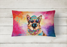 Load image into Gallery viewer, German Shepherd Hippie Dawg Fabric Decorative Pillow
