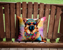 Load image into Gallery viewer, German Shepherd Hippie Dawg Throw Pillow - 14x14 Decorative Pillow – Art for Your Home &amp; Patio