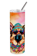 Load image into Gallery viewer, German Shepherd Hippie Dawg Stainless Steel Skinny Tumbler