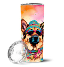 Load image into Gallery viewer, German Shepherd Hippie Dawg Stainless Steel Skinny Tumbler