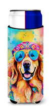 Load image into Gallery viewer, Golden Retriever Hippie Dawg Slim Can Huggers – Fun, Functional Drink Coolers for Every Occasion