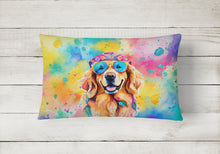 Load image into Gallery viewer, Golden Retriever Hippie Dawg Fabric Decorative Pillow