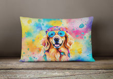 Load image into Gallery viewer, Golden Retriever Hippie Dawg Fabric Decorative Pillow