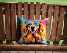 Load image into Gallery viewer, Golden Retriever Hippie Dawg Throw Pillow - 14x14 Decorative Pillow – Art for Your Home &amp; Patio