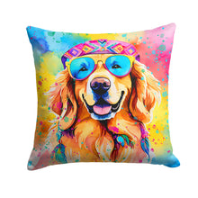 Load image into Gallery viewer, Golden Retriever Hippie Dawg Throw Pillow - 14x14 Decorative Pillow – Art for Your Home &amp; Patio