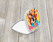 Load image into Gallery viewer, Golden Retriever Hippie Dawg Compact Mirror – Stylish Purse Mirror with Artistic Covers
