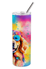 Load image into Gallery viewer, Golden Retriever Hippie Dawg Stainless Steel Skinny Tumbler