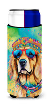 Load image into Gallery viewer, Golden Retriever Hippie Dawg Slim Can Huggers – Fun, Functional Drink Coolers for Every Occasion