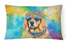 Load image into Gallery viewer, Golden Retriever Hippie Dawg Fabric Decorative Pillow