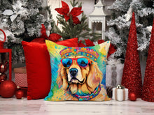 Load image into Gallery viewer, Golden Retriever Hippie Dawg Throw Pillow - 14x14 Decorative Pillow – Art for Your Home &amp; Patio