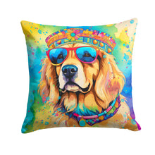 Load image into Gallery viewer, Golden Retriever Hippie Dawg Fabric Decorative Pillow