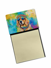 Load image into Gallery viewer, Golden Retriever Hippie Dawg Sticky Note Holder- Refiilable Desk Accessory Note Pad