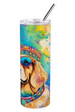 Load image into Gallery viewer, Golden Retriever Hippie Dawg Stainless Steel Skinny Tumbler