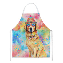 Load image into Gallery viewer, Golden Retriever Hippie Dawg Apron – Artist-Designed Kitchen, BBQ &amp; Craft Apron