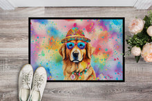 Load image into Gallery viewer, Golden Retriever Hippie Dawg Doormat - 24x36 Decorative Floor Mat – Indoor/Outdoor Rug with Artistic Flair